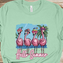 Load image into Gallery viewer, Flamingo Summer DTF Print