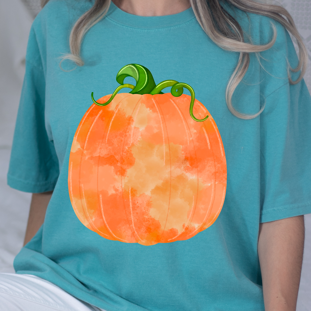 Watercolor Pumpkin DTF Print