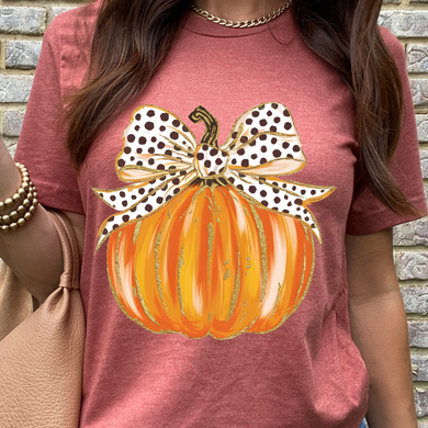 Golden Pumpkin DTF Print