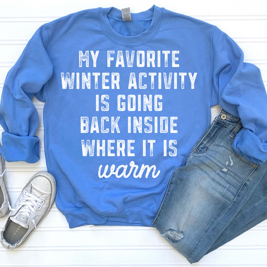 Winter Activity White DTF Print