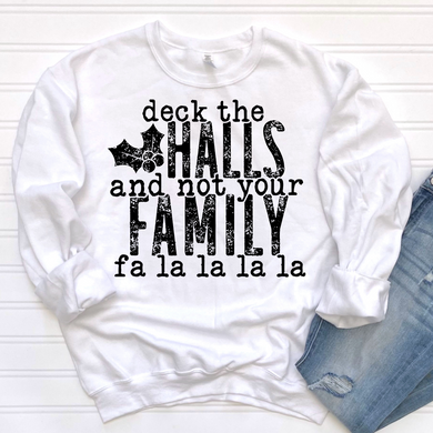 Deck The Halls Black DTF Print