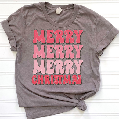 Merry Christmas Distressed DTF Print