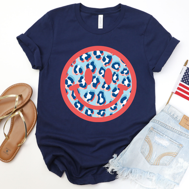 Patriotic Smiley DTF Print