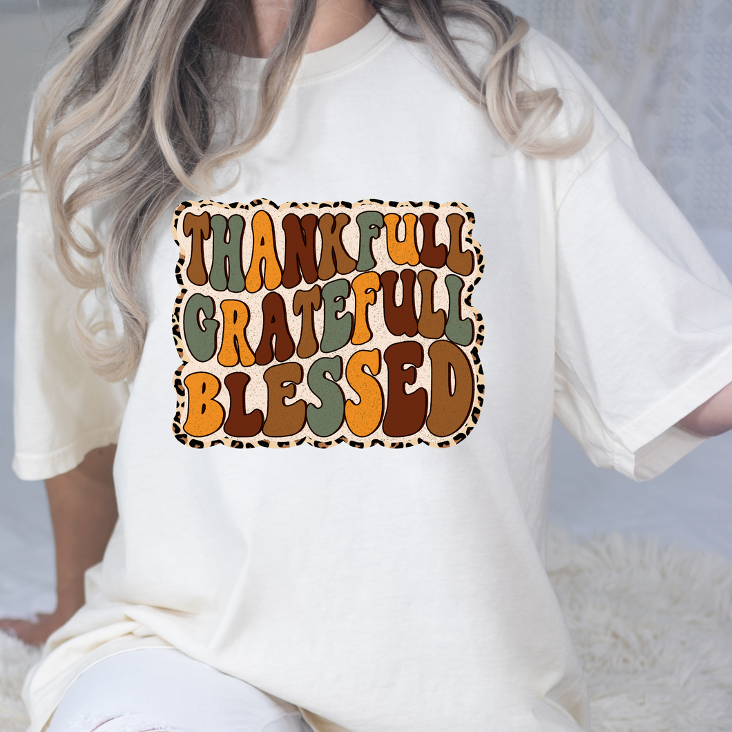 Thankful Distressed DTF Print