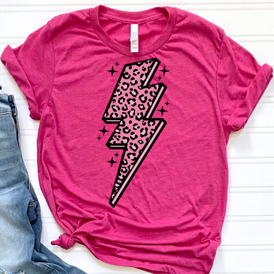 Pink Lightning Bolt 2 DTF Print