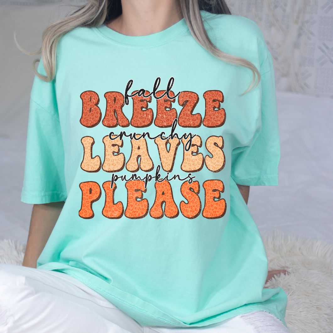 Fall Breeze Distressed DTF Print