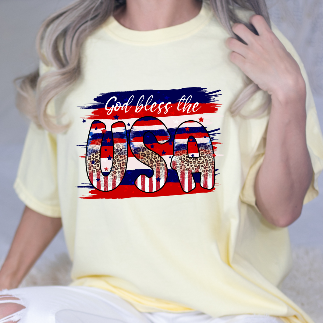 God Bless The USA DTF Print