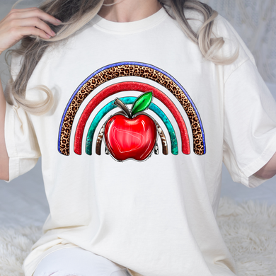 Apple Rainbow DTF Print