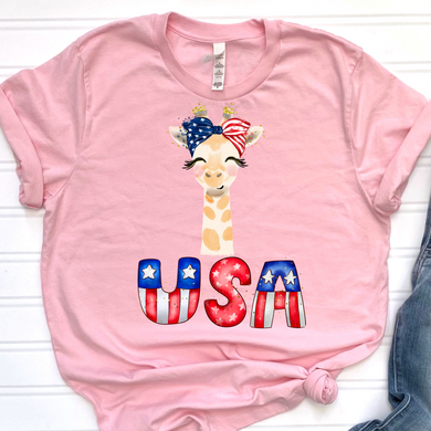 USA Giraffe DTF Print