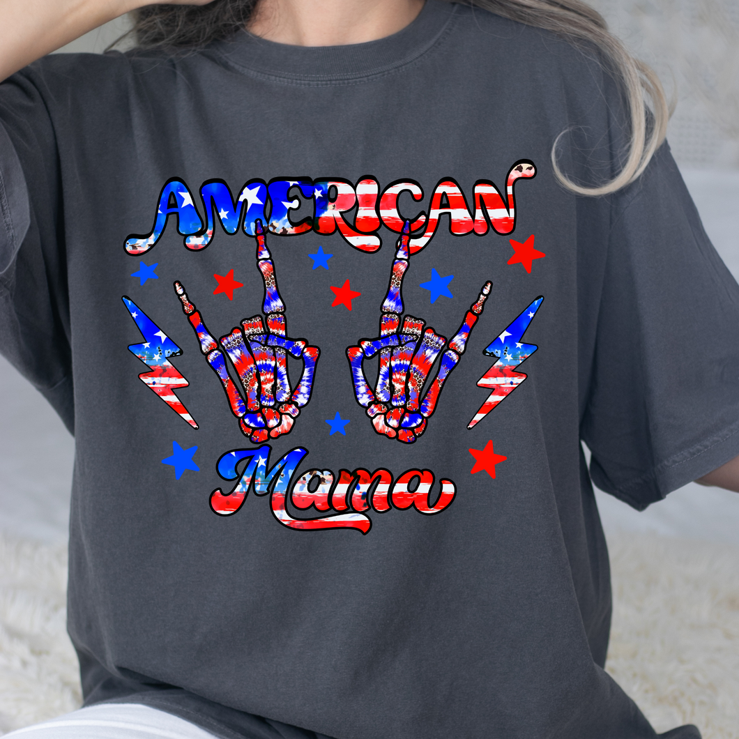 Patriotic Skeleton Hands DTF Print