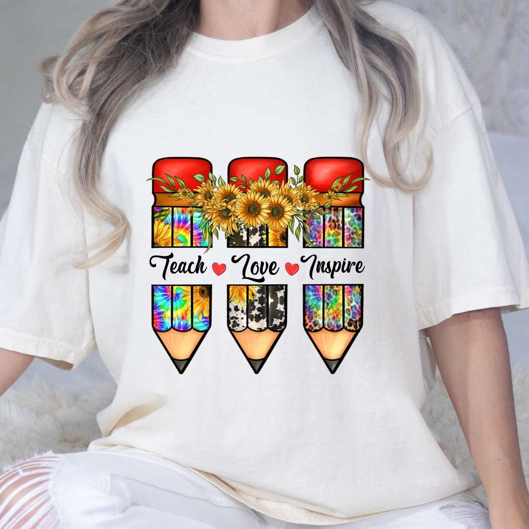 Teach Love Inspire 4 DTF Print