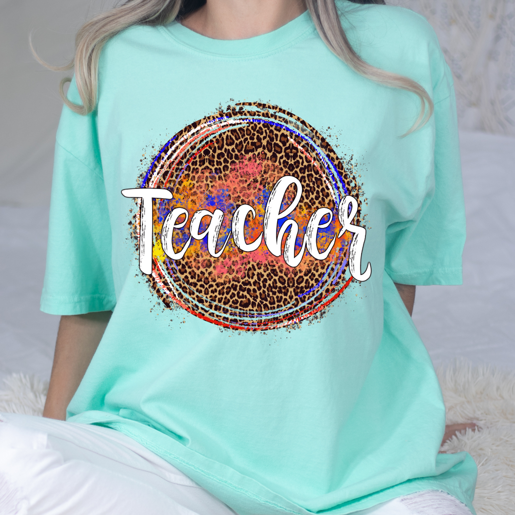 Teacher Cheetah Print DTF Print