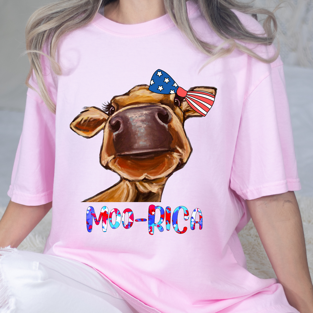 Moo-Rica Bow DTF Print