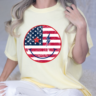 USA Smiley DTF Print