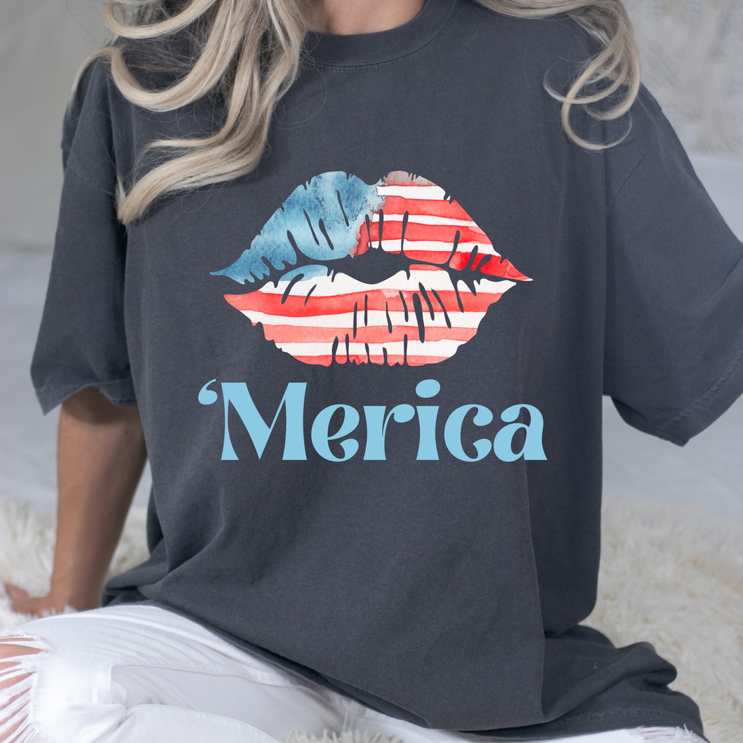 ‘Merica Watercolor DTF Print