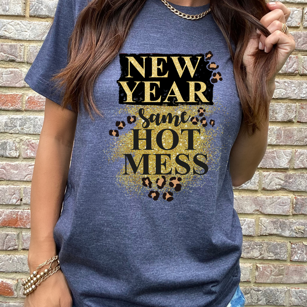 Same Hot Mess Gold DTF Print