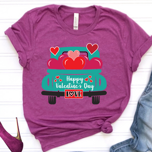 Happy Valentines Day Truck DTF Print