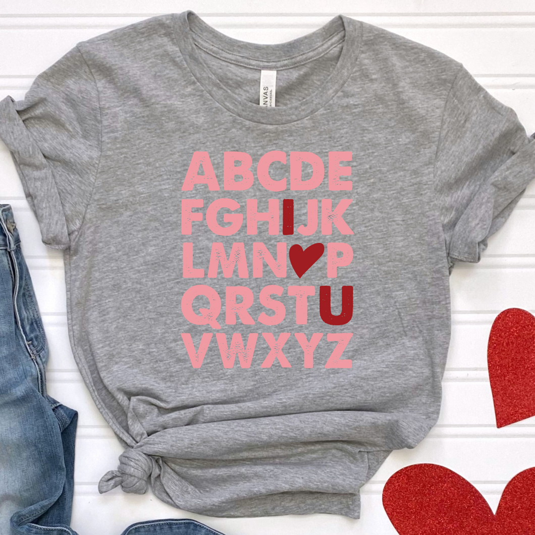 ABC I Love U DTF Print