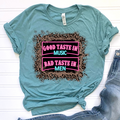 Good Taste in Music Leopard DTF Print