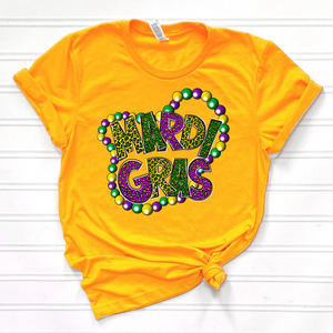 Mardi Gras Beads DTF Print