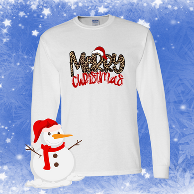 Leopard Merry Christmas DTF Print