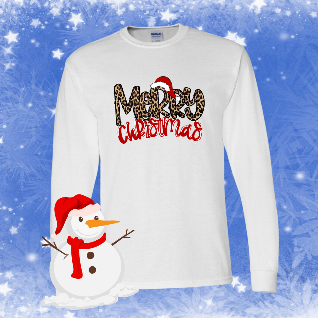 Leopard Merry Christmas DTF Print