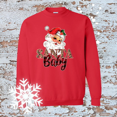 Leopard Santa Baby DTF Print