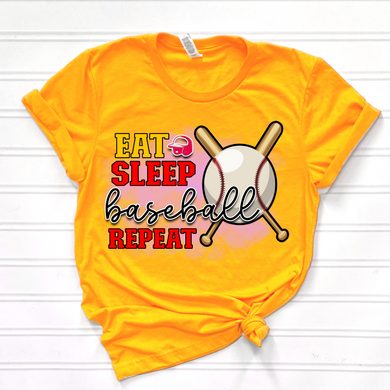 Eat Sleep Baseball DTF Print