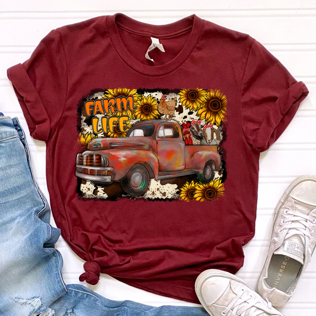 Farm Life Truck DTF Print