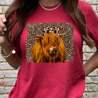 Leopard Print Cow DTF Print