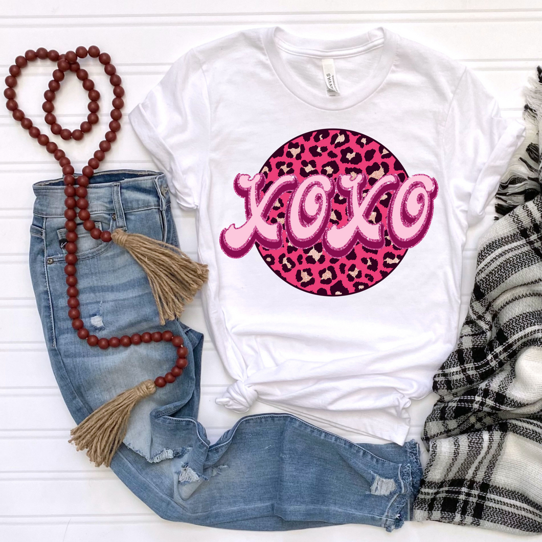 XOXO Circle DTF Print