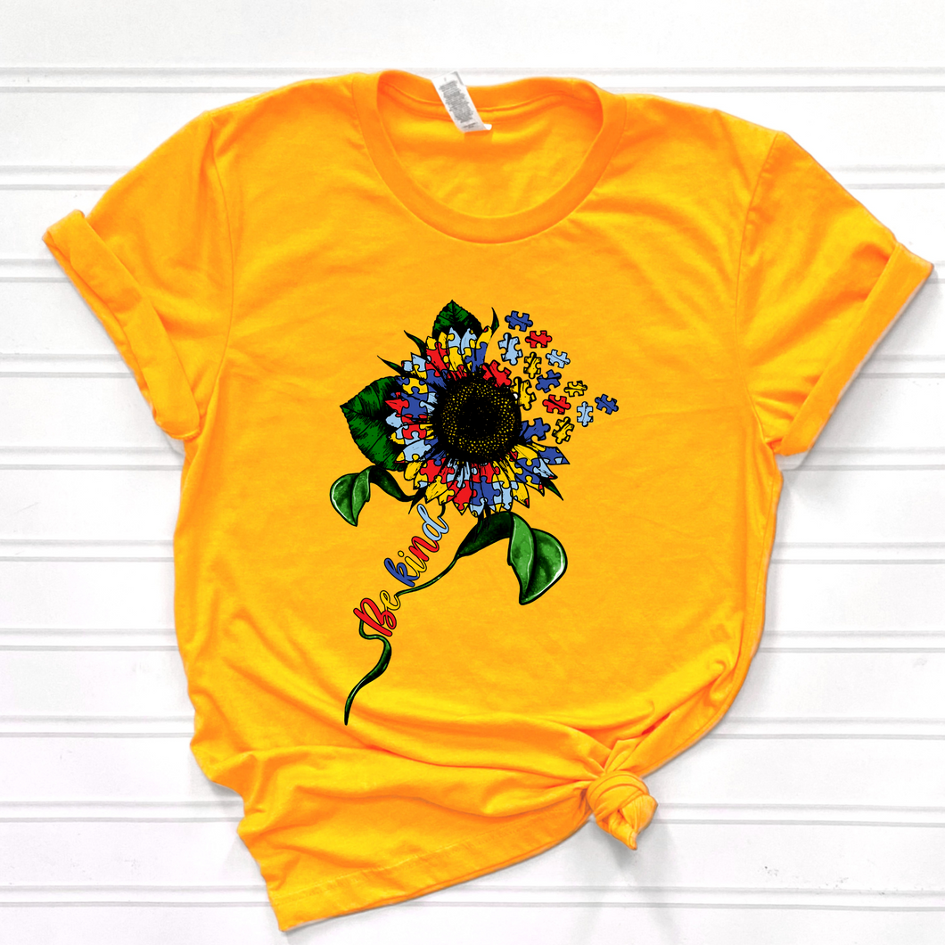 Autism Sunflower DTF Print