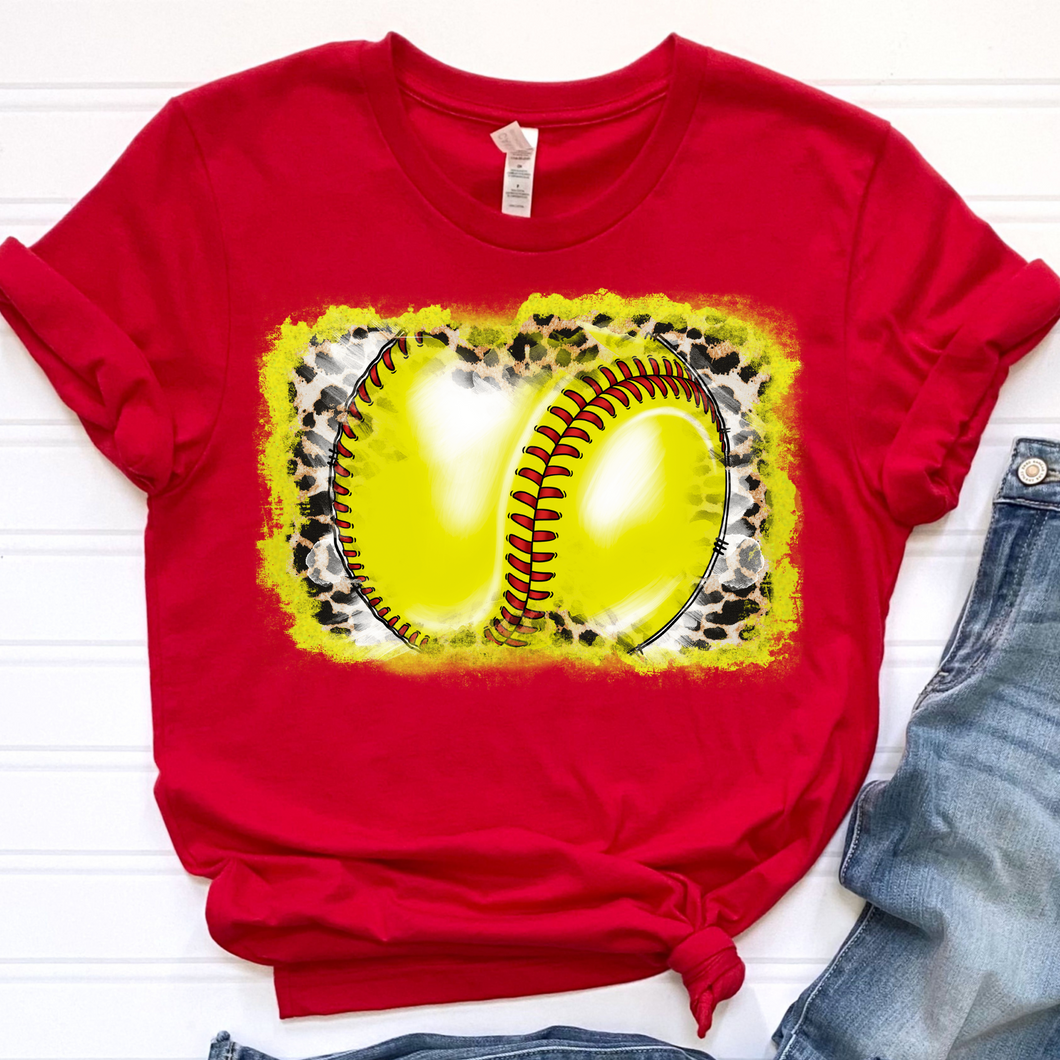 Softball Cheetah Print DTF Print