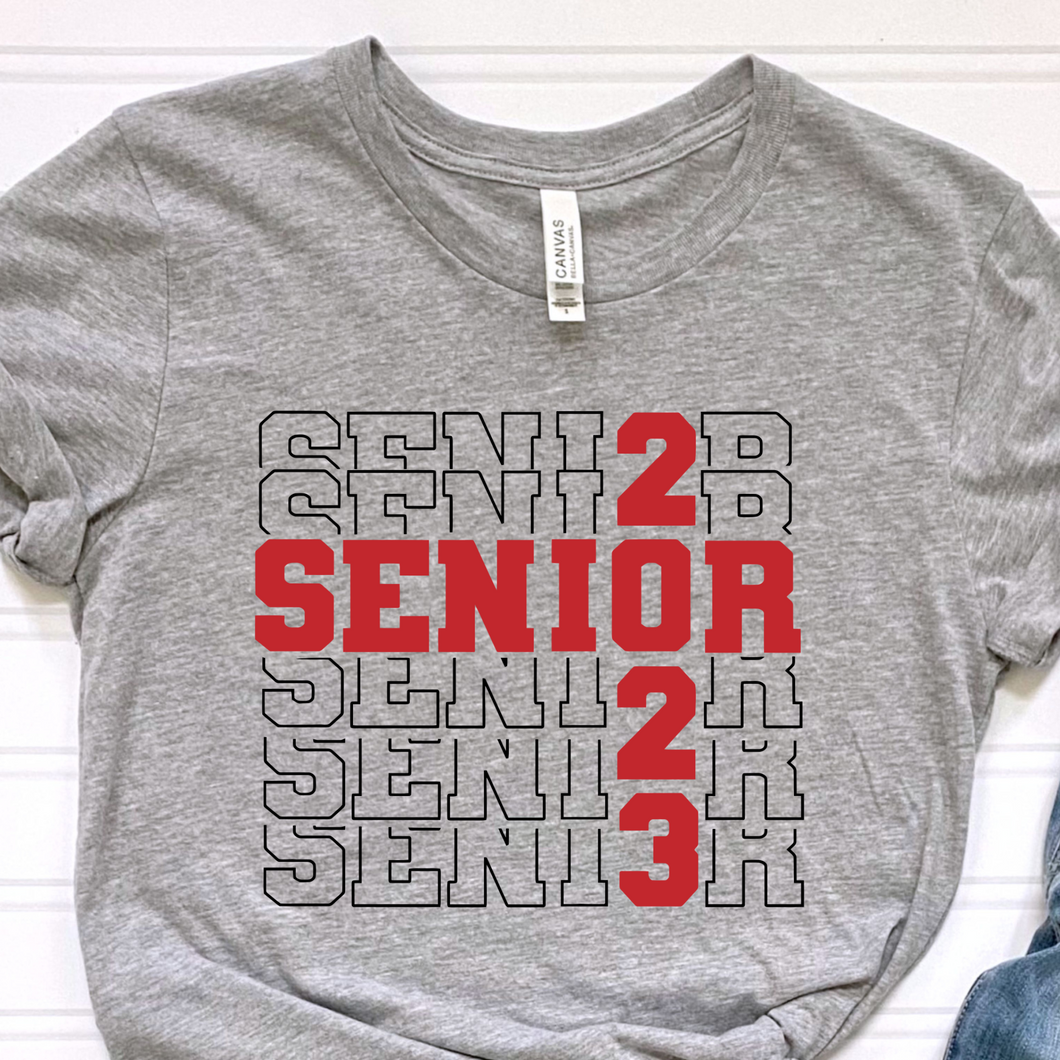 Senior 2023 Red DTF Print