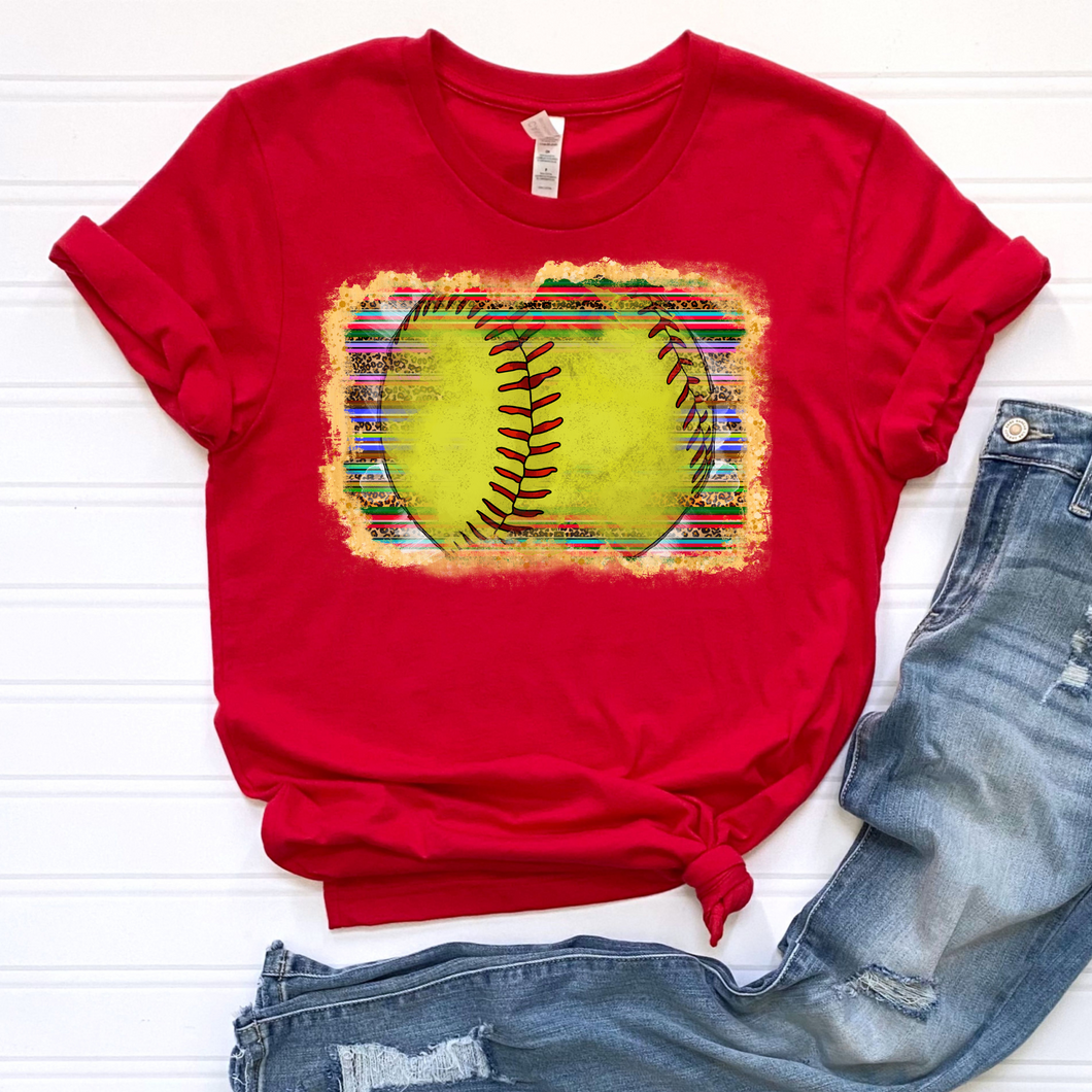 Serape Softball DTF Print