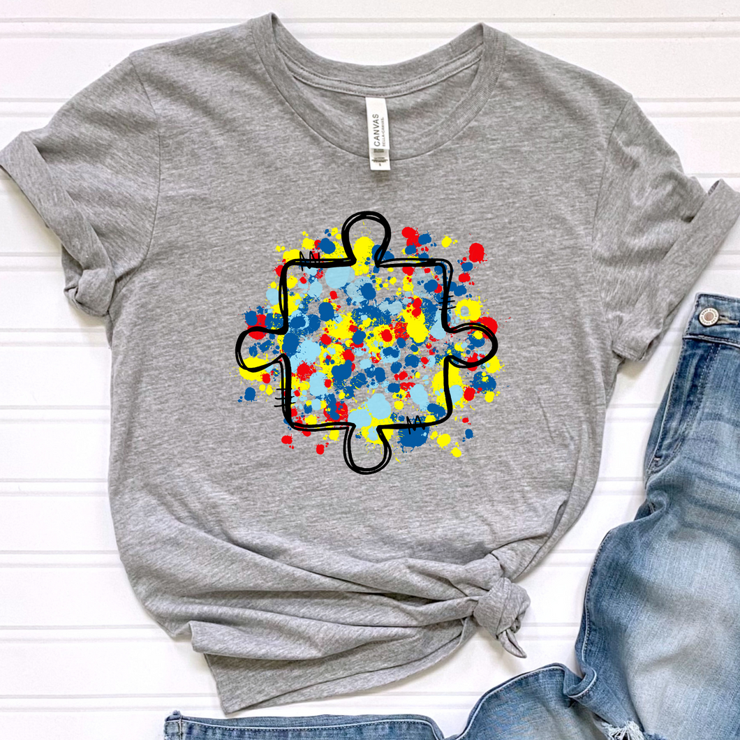 Autism Puzzle Piece DTF Print