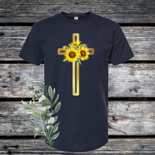 Load image into Gallery viewer, Sunflower Cross DTF Print