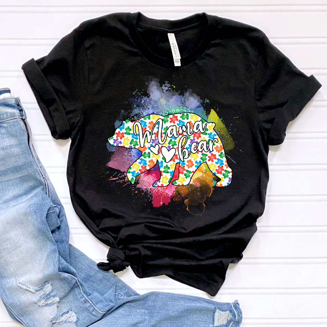 Autism Mama Bear DTF Print