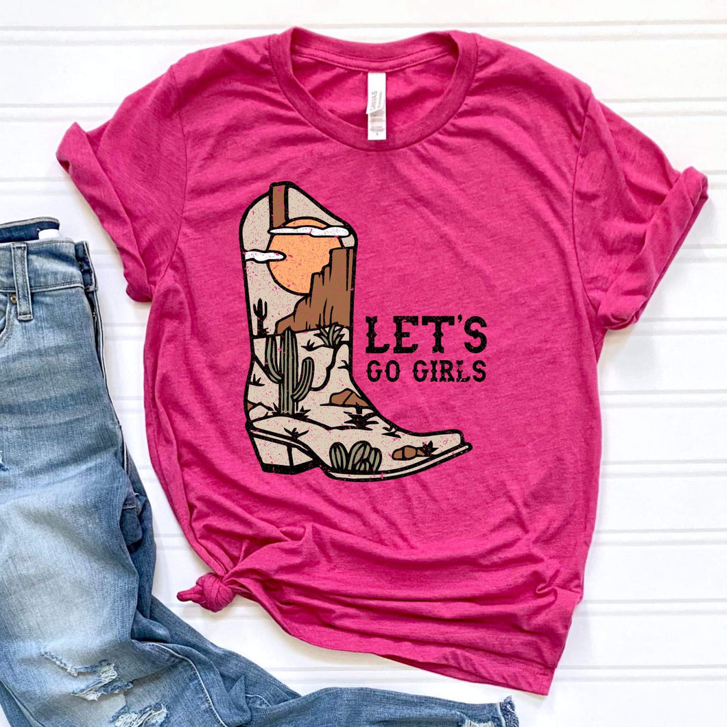 Let's Go Girls Boot DTF Print