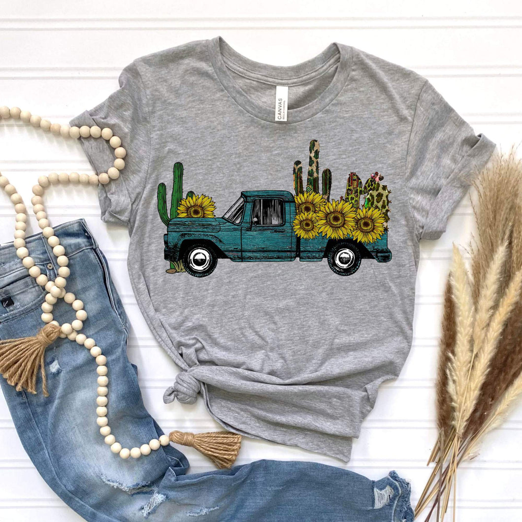 Teal Truck DTF Print